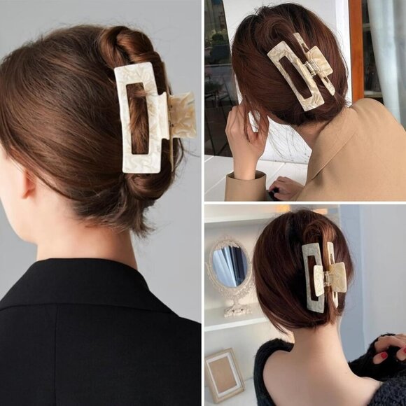 Large Tortoise Shell Hair Claw Clip 4.1 Inch Cellulose Acetate for Thick Hair main image 5